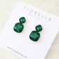 Radiance Duo Gem Earrings - Emerald Green