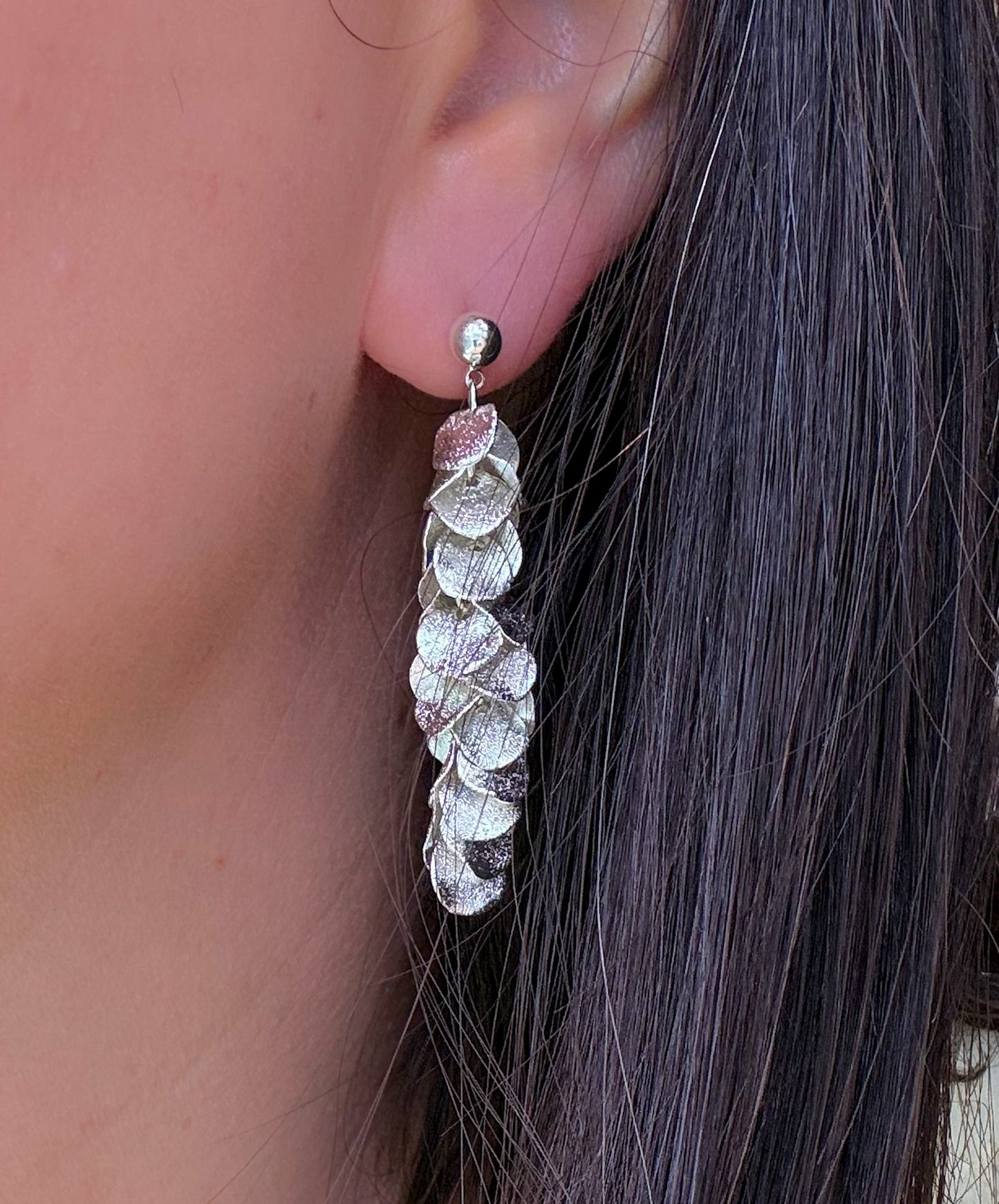 Solara Cascade Drop Earrings - Silver