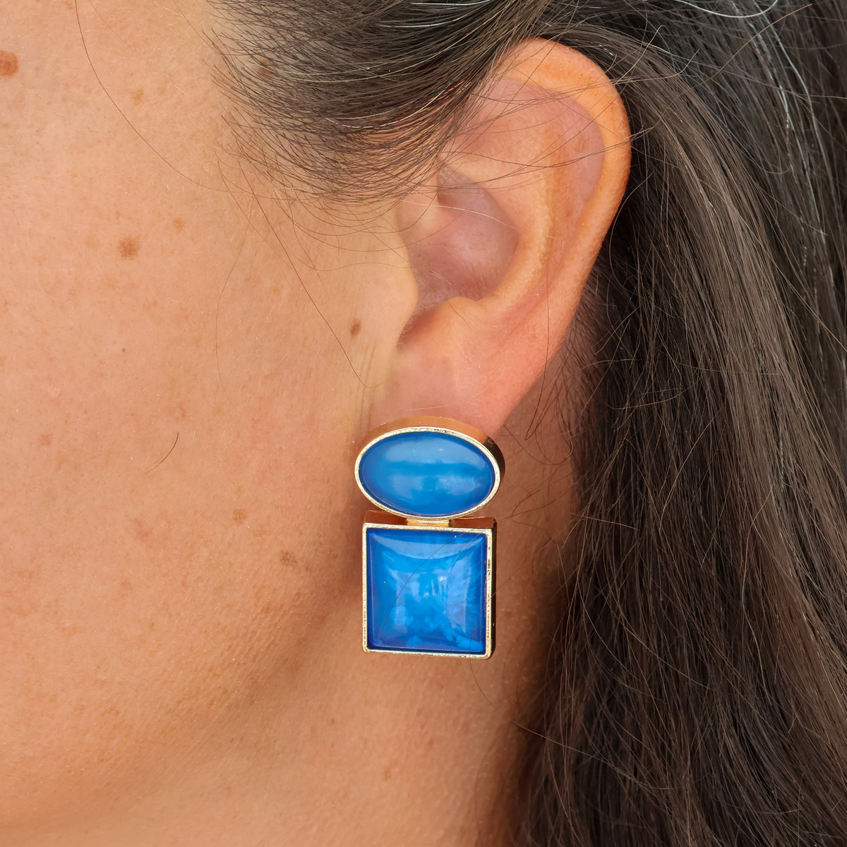 Forma Drop Earrings – Cobalt
