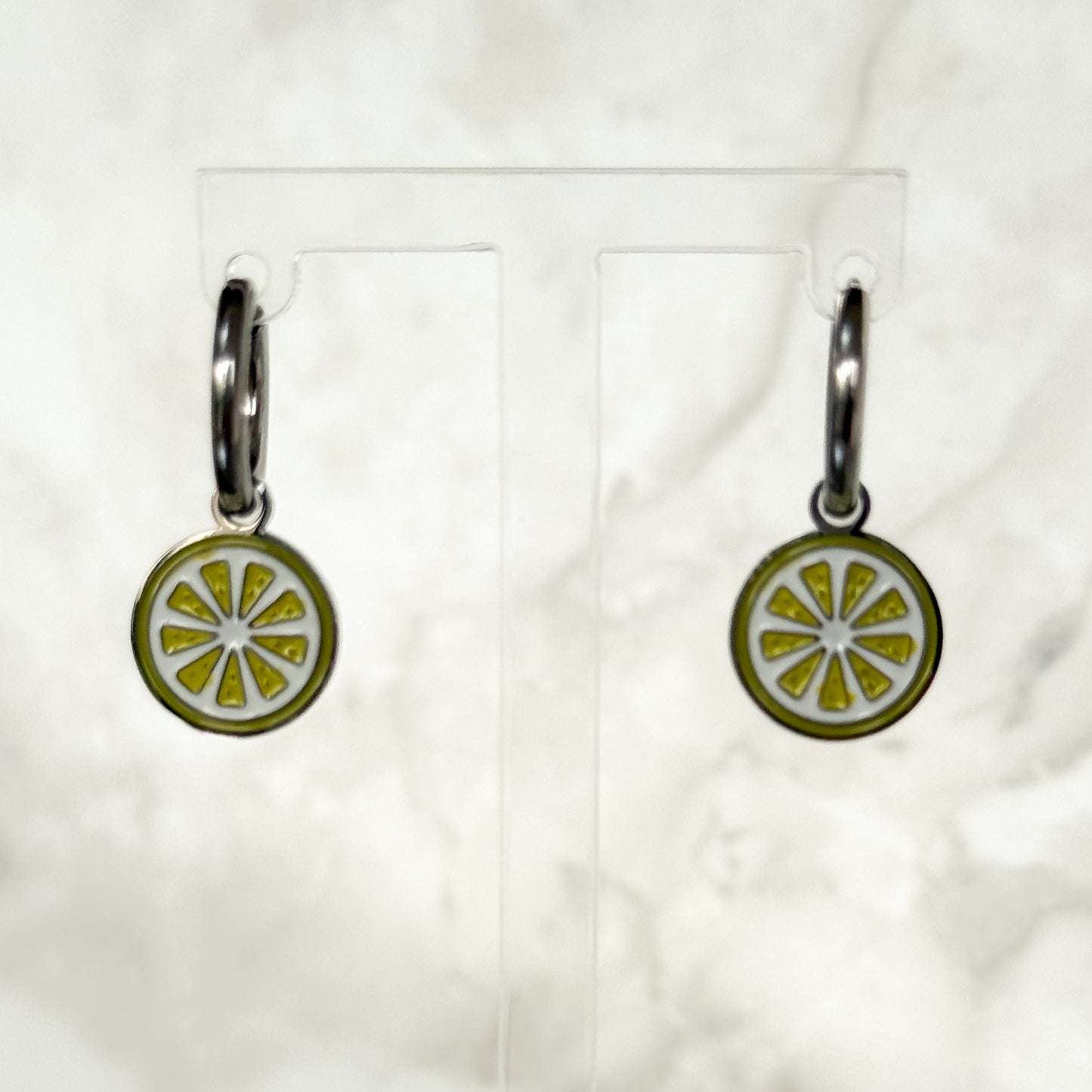 Capri Citrus Hoops - Silver