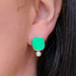 Viva Colour Pearl Earrings - Aqua Pop