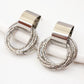 Eternity Textured Silver Earrings