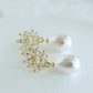 Fiore Pearl Drop Earrings – Gold