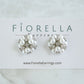 Fiore Pearl Stud Earrings - Silver
