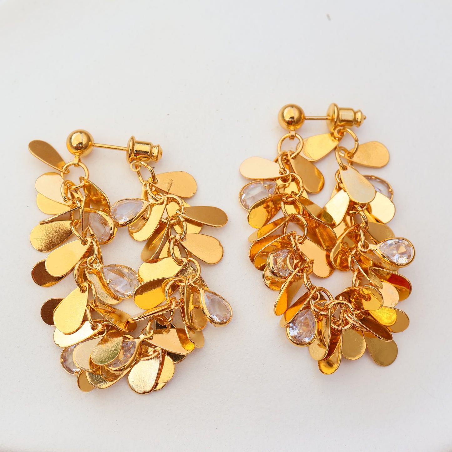 Liquid Light - Statement Gold Earrings