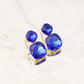 Radiance Duo Gem Earrings - Sapphire