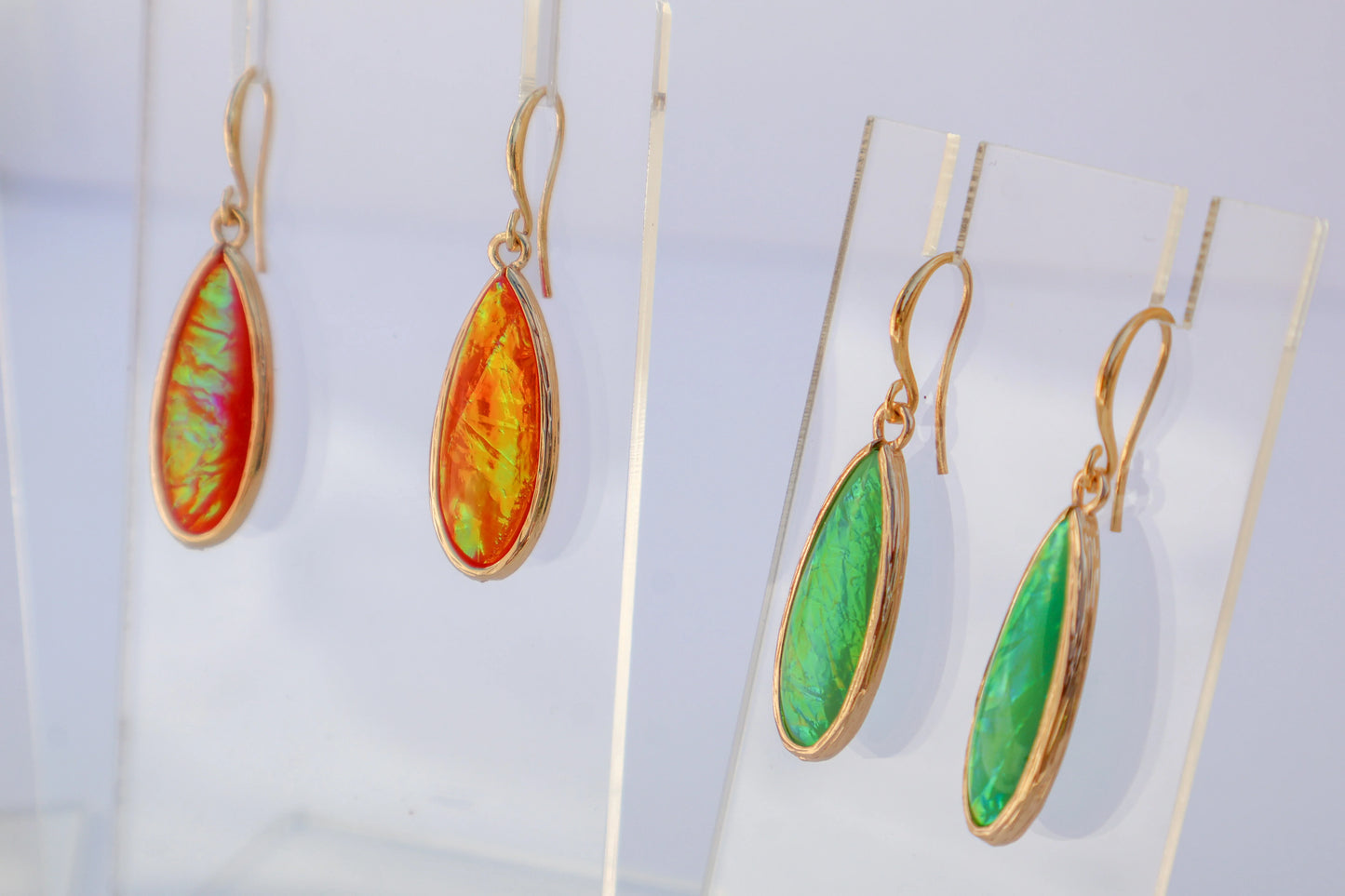 Iridescent Teardrop Elements Earrings