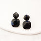 Radiance Duo Gem Earrings - Black
