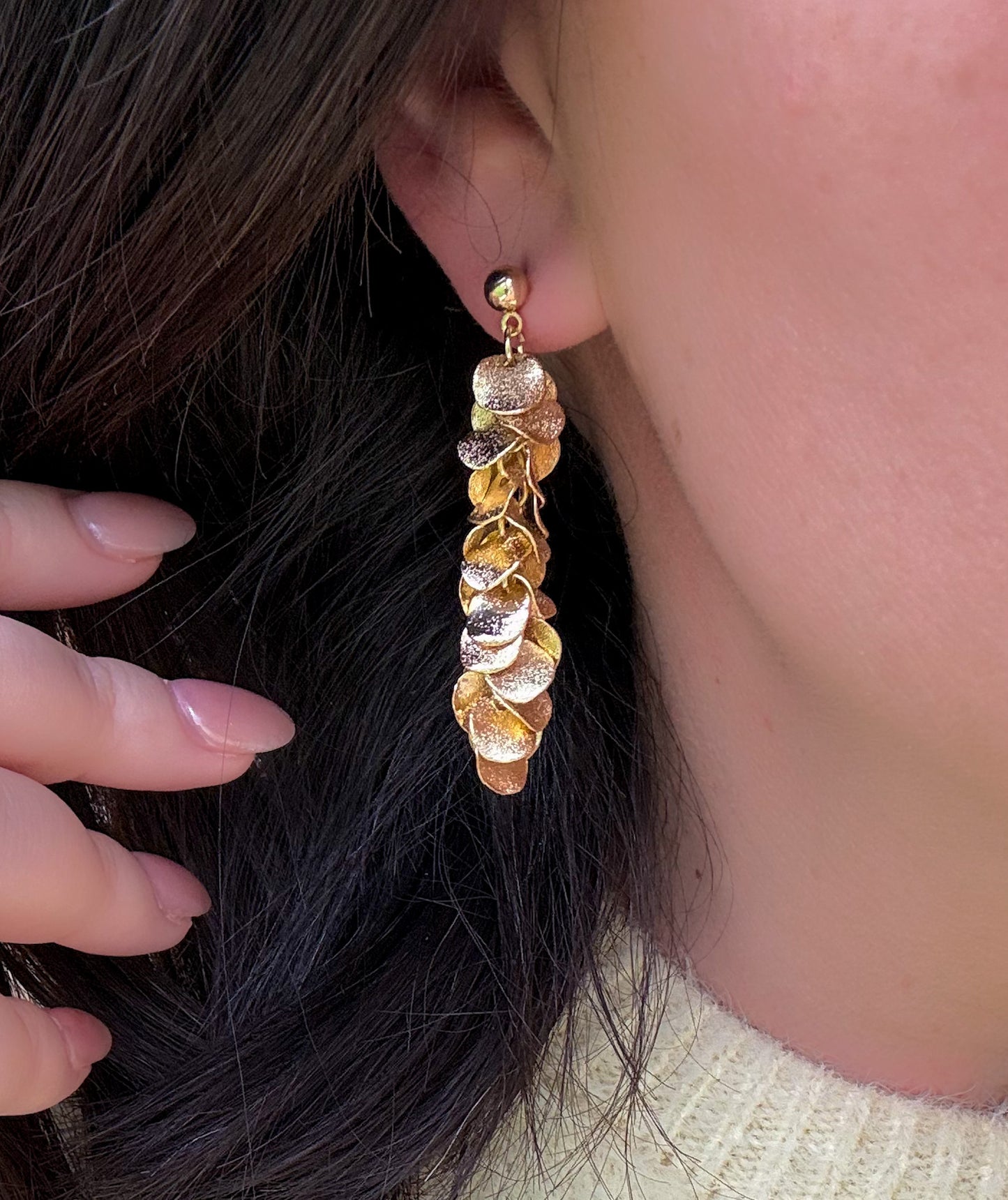 Solara Cascade Drop Earrings - Gold