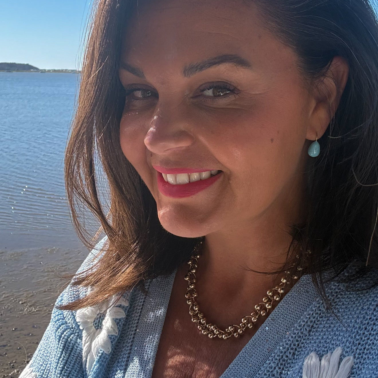 Dew Drop Earrings – Sky Blue