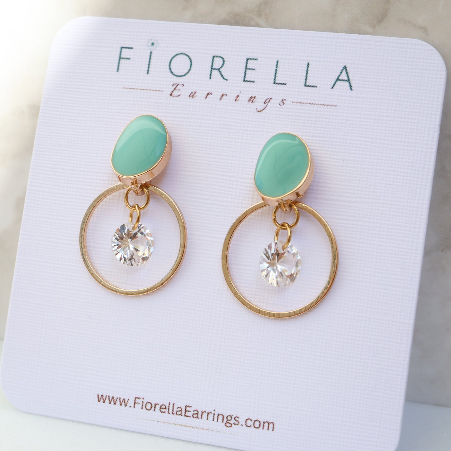 Halo Light Earrings — Aqua Frost
