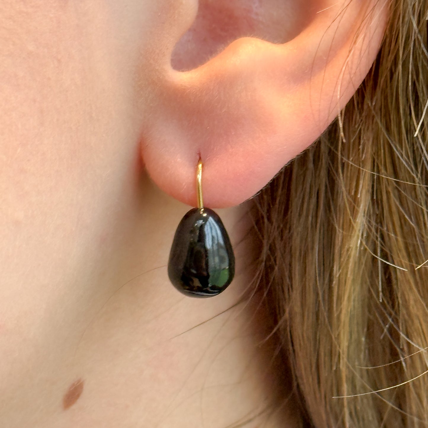 Dew Drop Earrings – Midnight Black