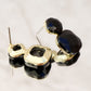 Radiance Duo Gem Earrings - Black