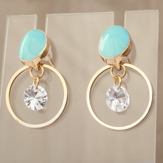 Halo Light Earrings — Aqua Frost