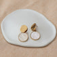 Oyster Glow Gold Statement Earrings