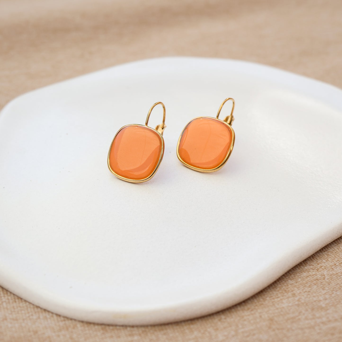 Viva Drop Earrings – Sunset Orange