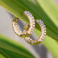 Riviera Pearl Gold Hoop Earrings