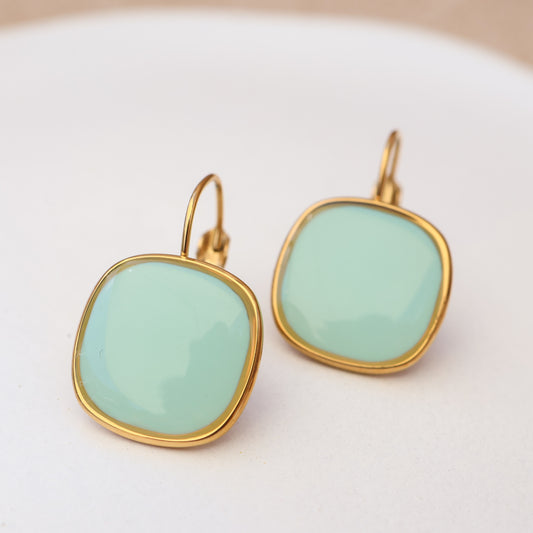Viva Drop Earrings – Seafoam Aqua