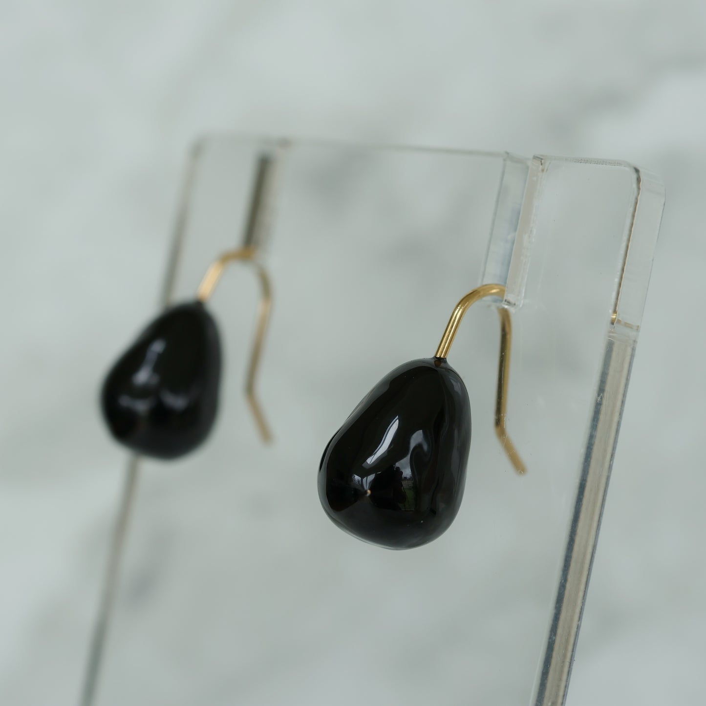 Dew Drop Earrings – Midnight Black