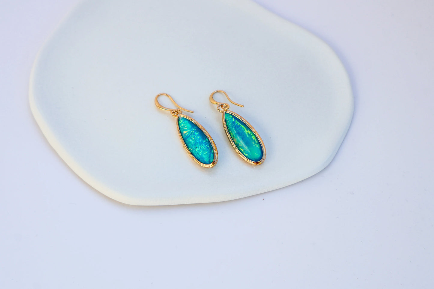 Iridescent Teardrop Elements Earrings