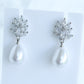 Fiore Pearl Drop Earrings – Silver