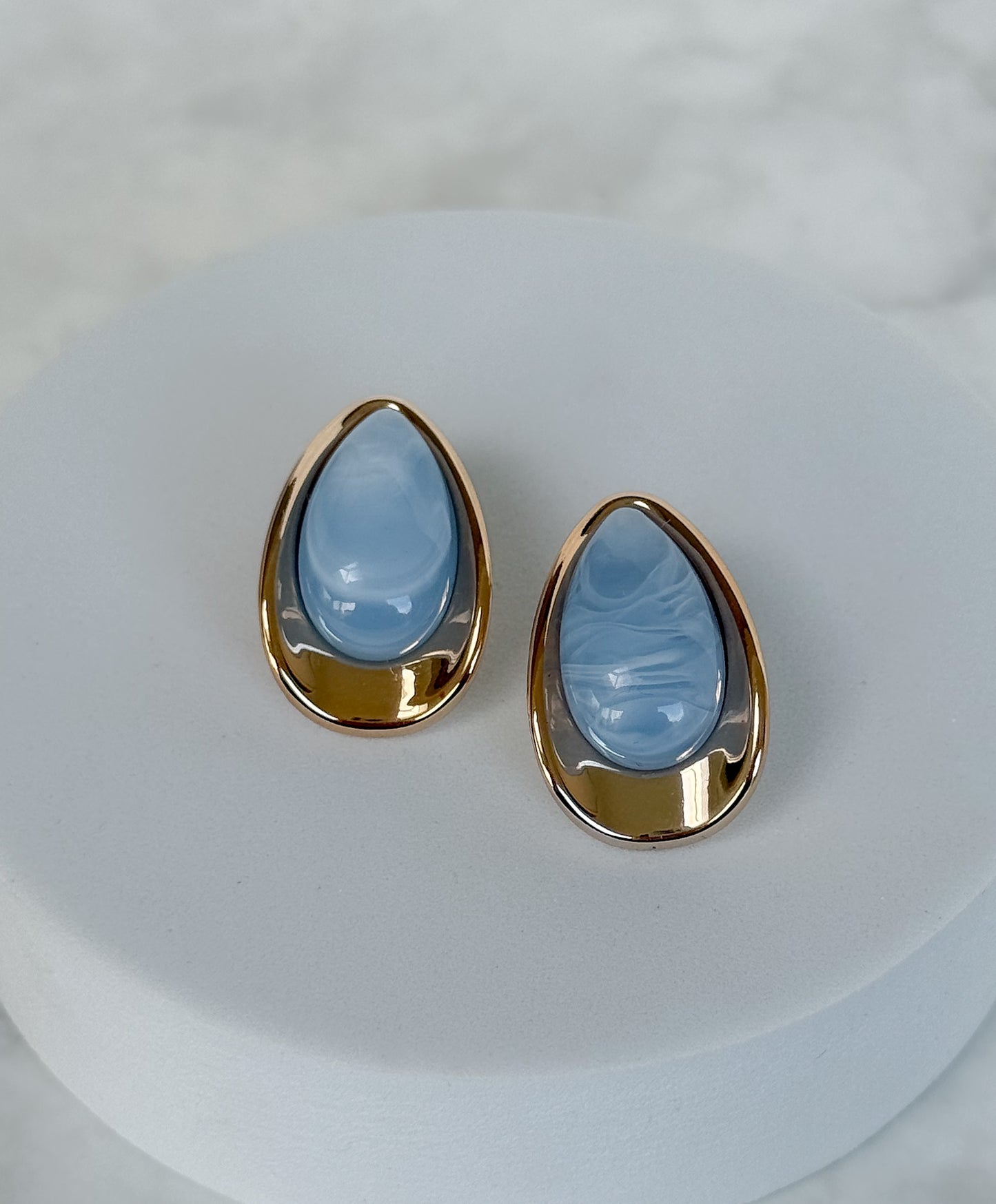 Nova Statement Studs – Powder Blue