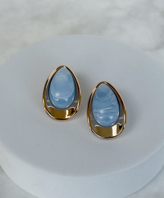 Nova Statement Studs – Powder Blue