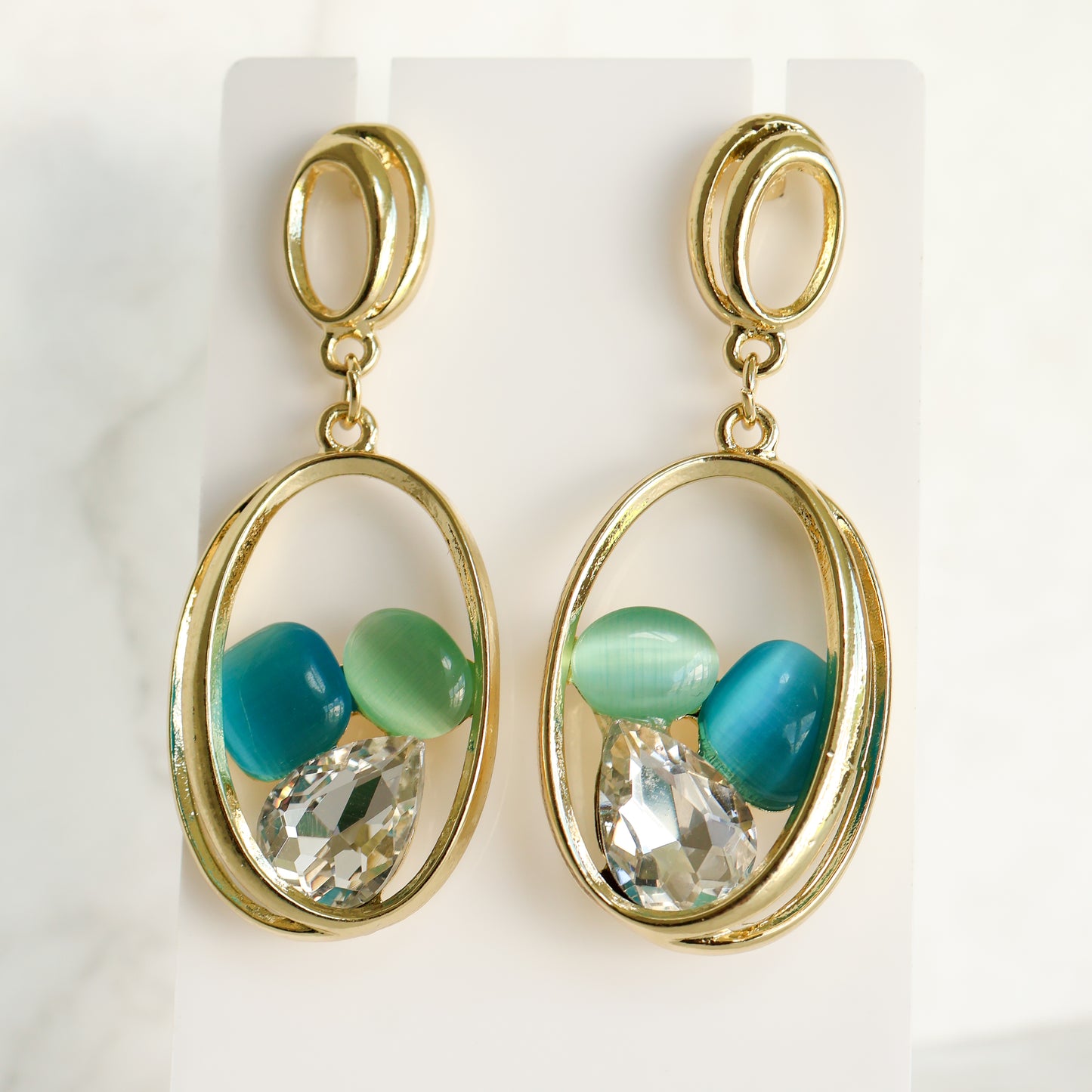 Lusso Drop Earrings – Azzurra