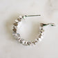 LUMINA Crystal Hoop Earrings - Silver