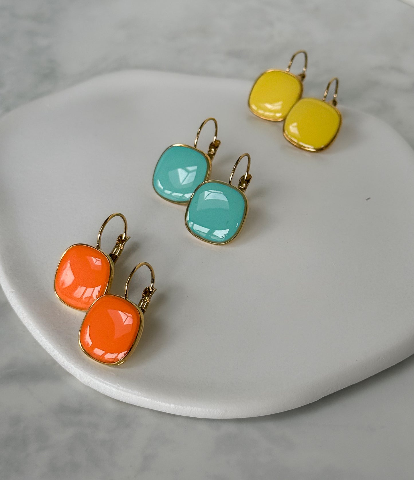 Viva Drop Earrings – Sunset Orange