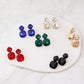 Radiance Duo Gem Earrings - Sapphire