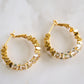 LUMINA Crystal Hoop Earrings - Gold