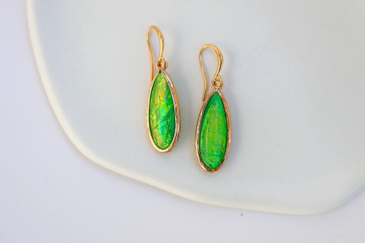 Iridescent Teardrop Elements Earrings