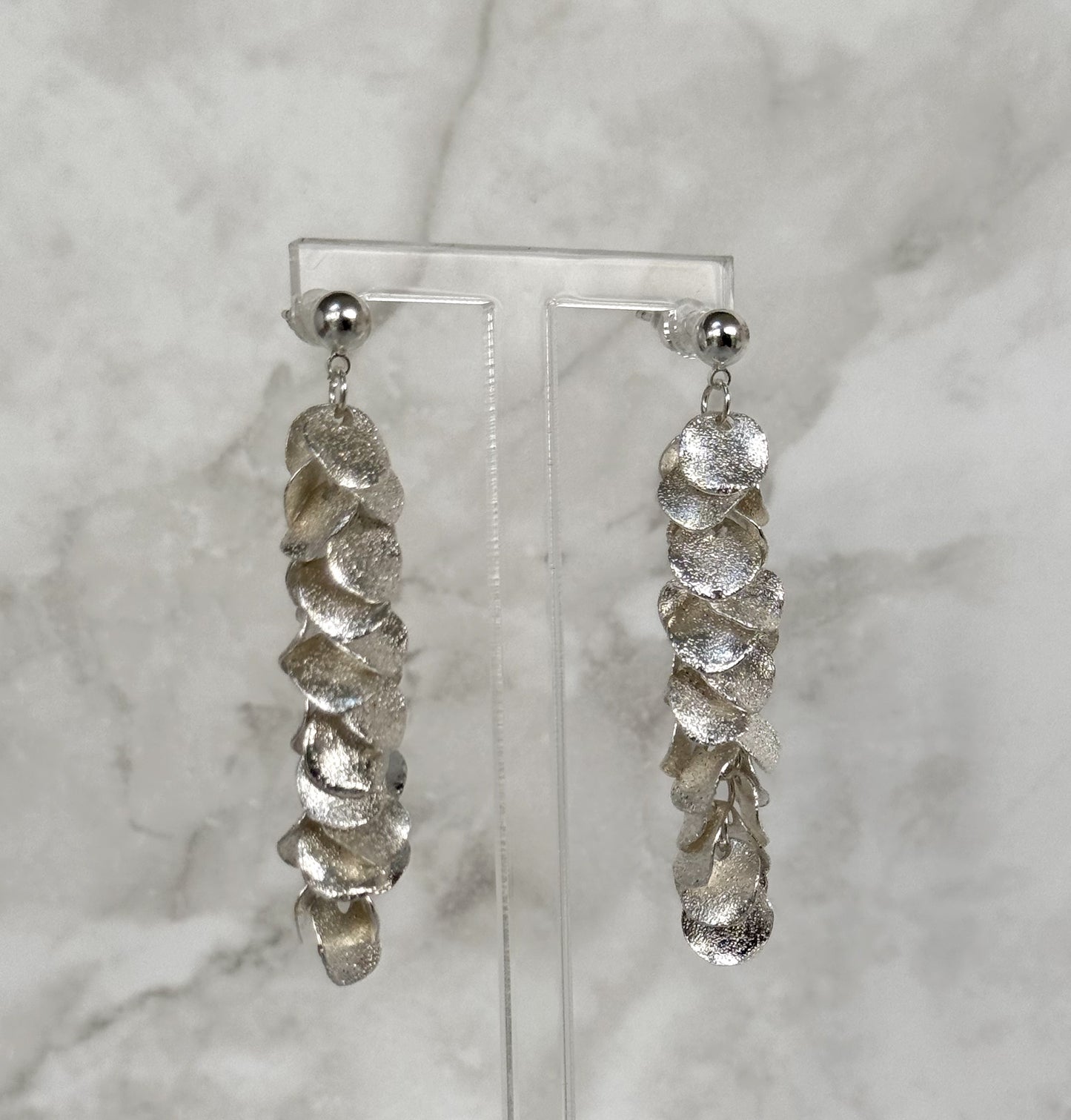 Solara Cascade Drop Earrings - Silver