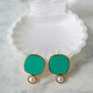 Viva Colour Pearl Earrings - Aqua Pop