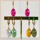 Aurora Iridescent Oval Drops - Sage Green