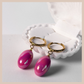 Aurora Iridescent Oval Drops - Fuchsia