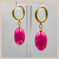 Aurora Iridescent Oval Drops - Fuchsia