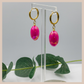 Aurora Iridescent Oval Drops - Fuchsia