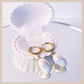Aurora Iridescent Oval Drops - White
