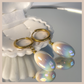 Aurora Iridescent Oval Drops - White