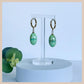 Aurora Iridescent Oval Drops - Sage Green