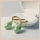 Aurora Iridescent Oval Drops - Sage Green