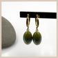 Aurora Iridescent Oval Drops - Olive