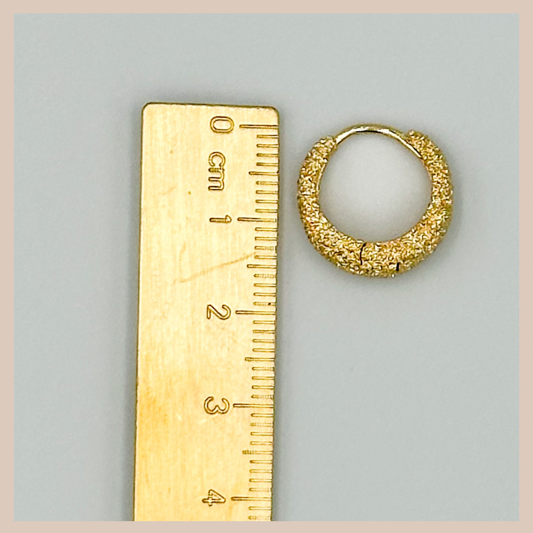 Textured Small Hoops - Gold