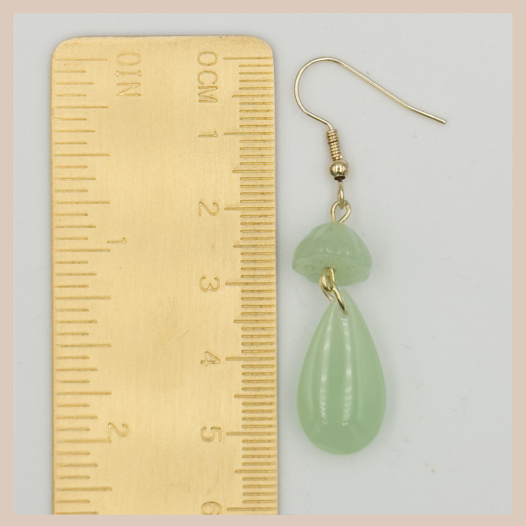 Sage Green Multi Shape Drop Earrings