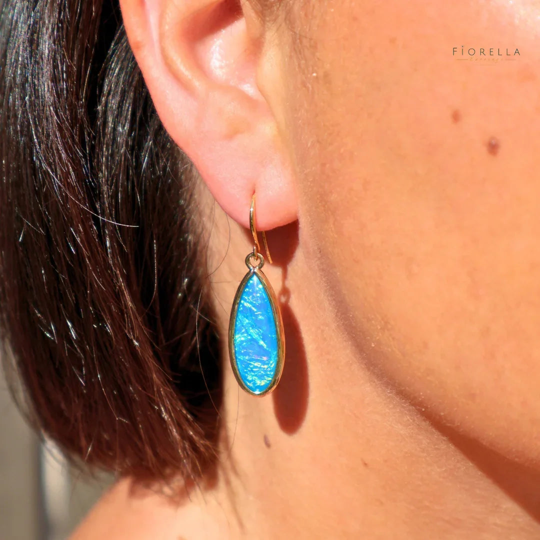 Iridescent Teardrop Elements Earrings