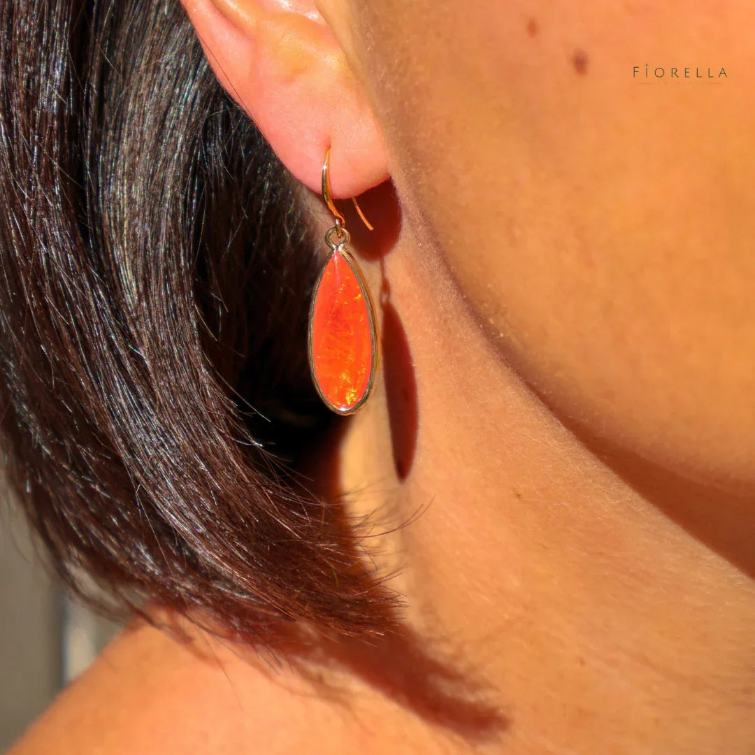 Iridescent Teardrop Elements Earrings