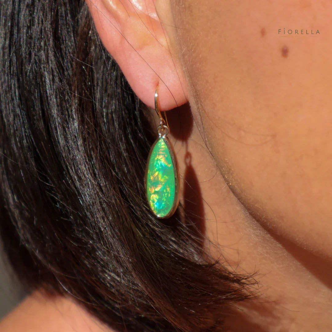 Iridescent Teardrop Elements Earrings