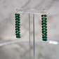 Crystal Bar Drop Earrings - Sapphire